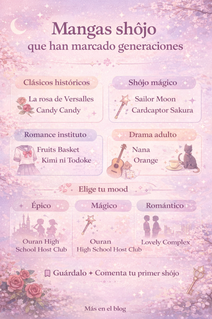 infografia mangas shōjo